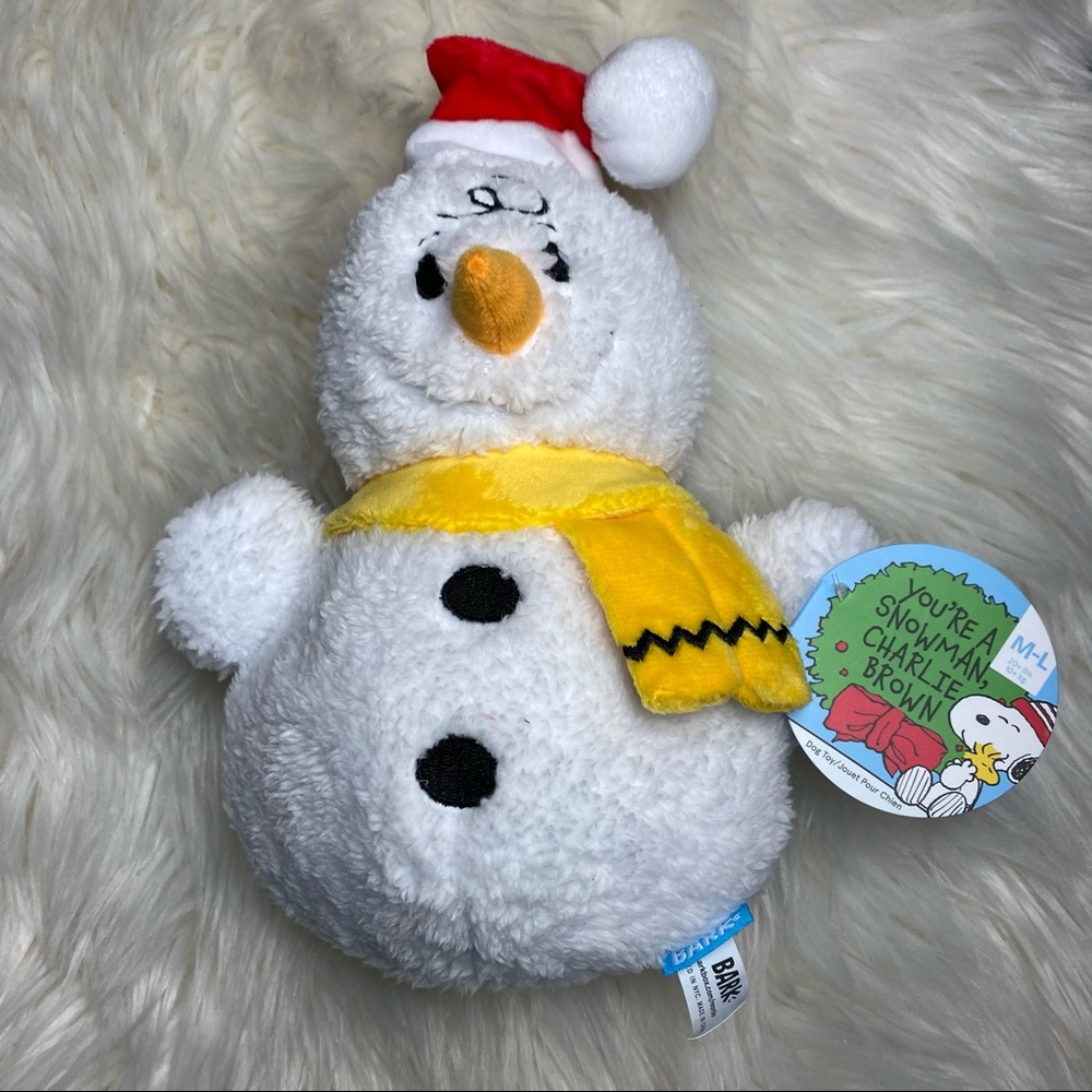 BARKBOX You're A Snowman Charlie Brown Dog Toy